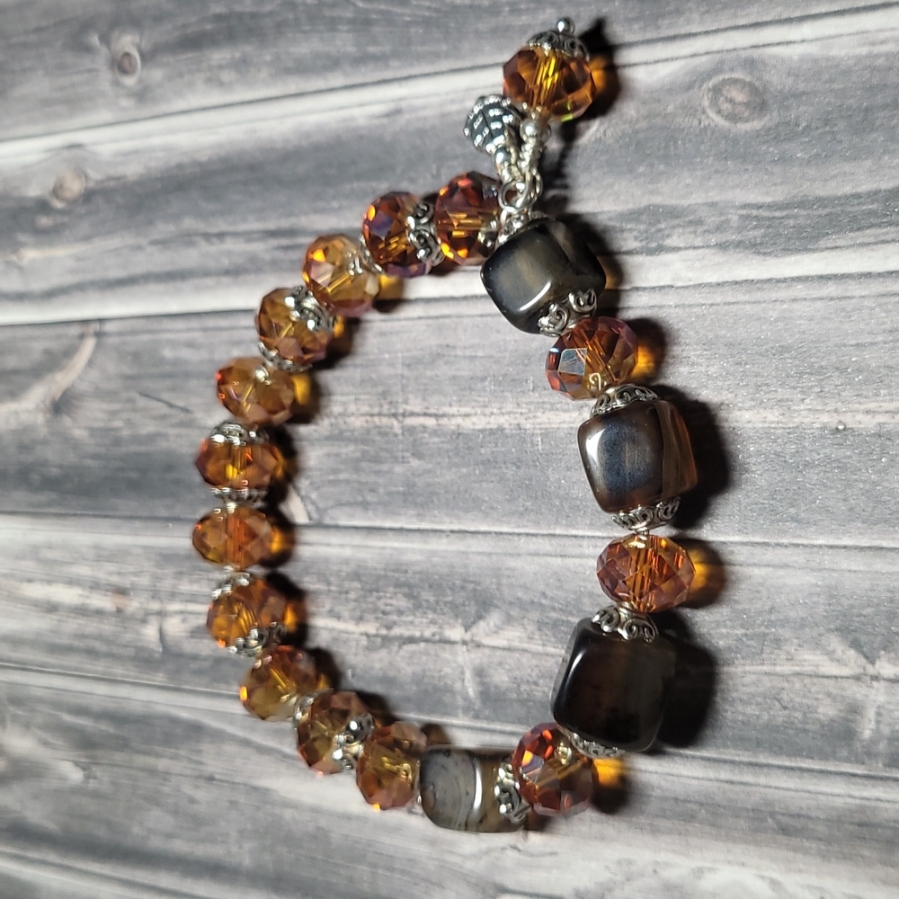 Handmade Crystal Rondelle Bracelet